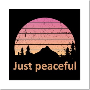 just peaceful mountains Posters and Art